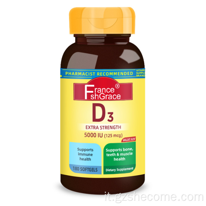 Supplemento dietetico per i denti supportano la vitamina D3 Softgels